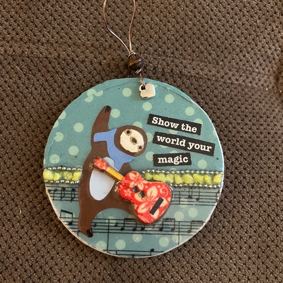 Rockness Momster Other - Whimsical Sloth Holiday Ornament